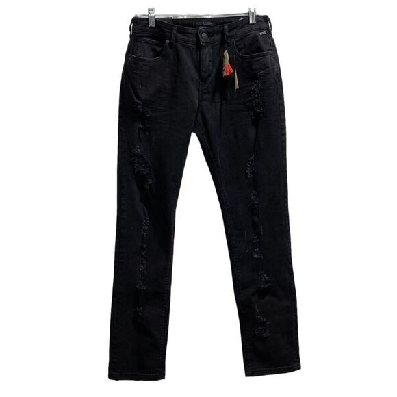Scotch and Soda Maison Scotch The Skim Super Slim Size 29/32 Black Jeans New - Picture 2 of 16